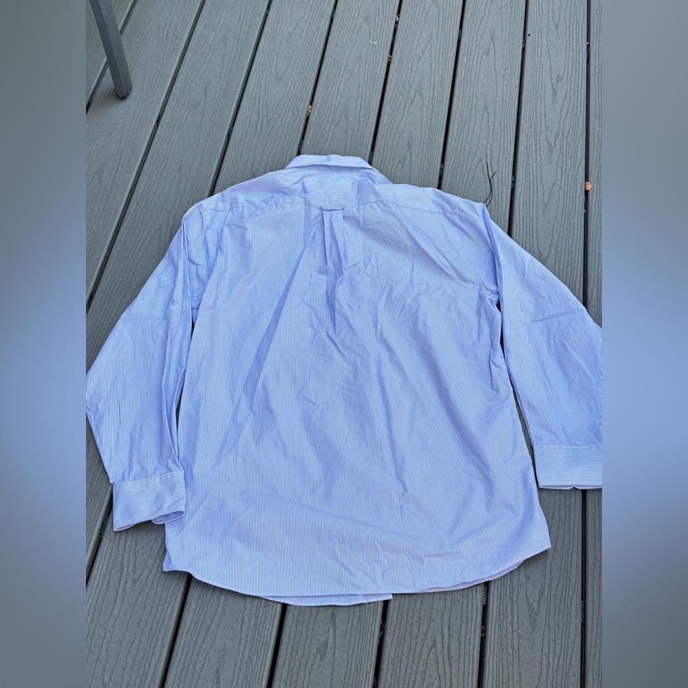 Tommy Hilfiger Light Blue Button Down Long Sleeve Oxford Dress Shirt Mens 16.5 - Picture 2 of 7